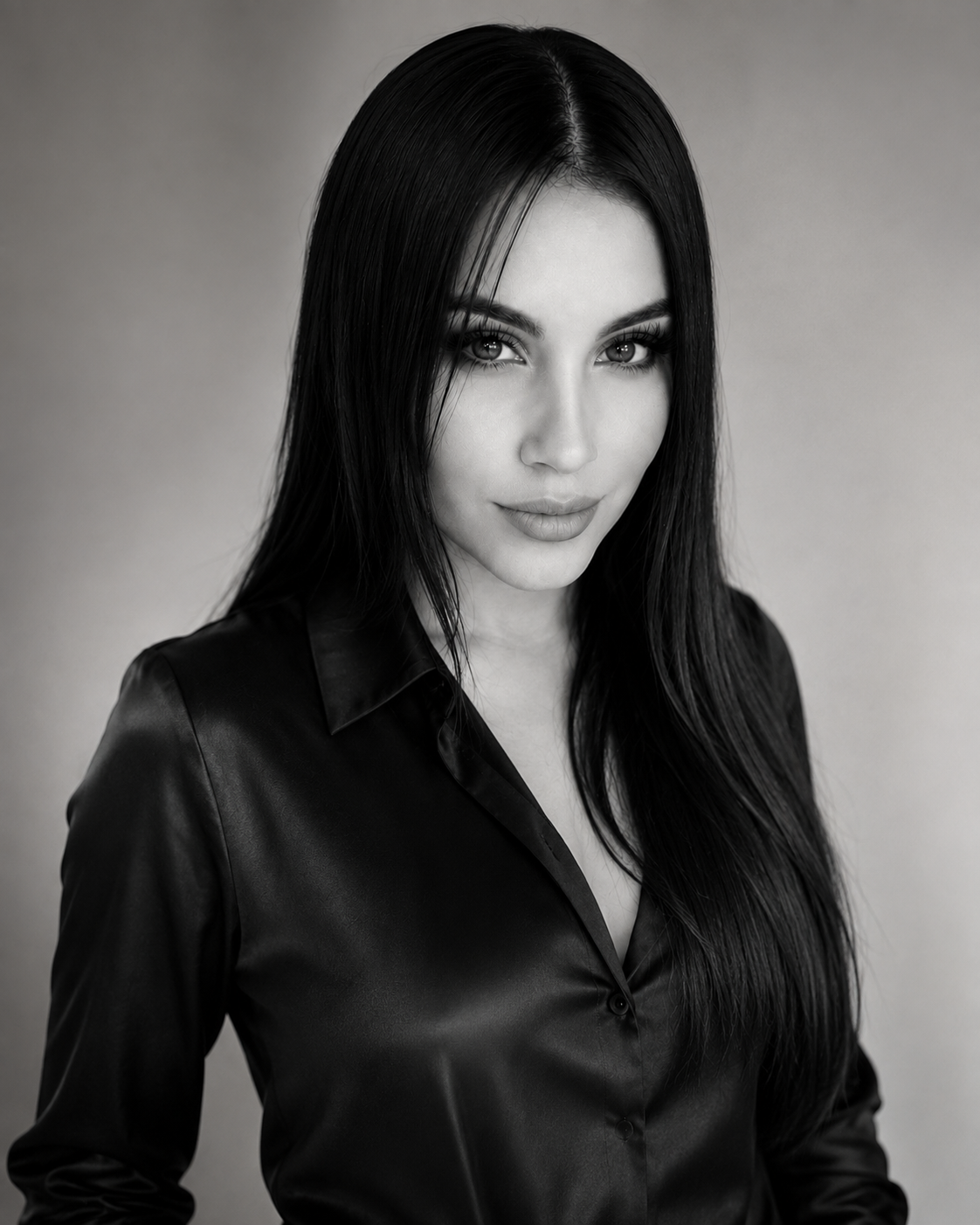Black and white portrait of Jeannette Pinerua, founder of It's Pinerua